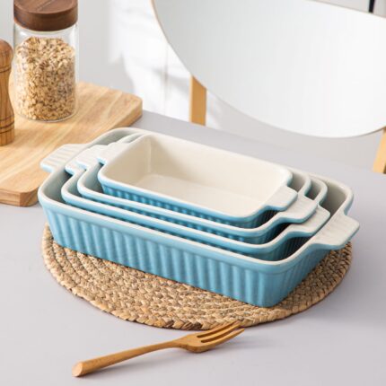 Mldyrzyh Blue Bakeware Set of 4