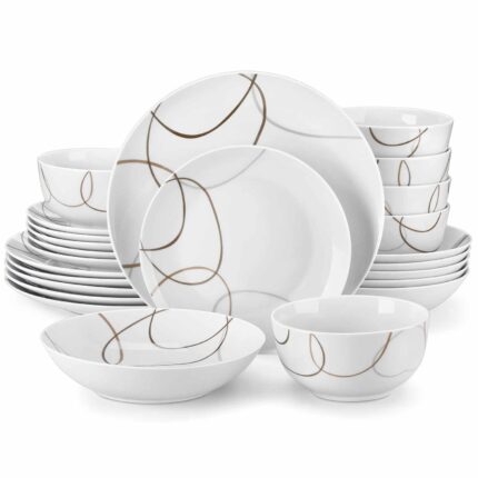 Mldyrzyh Nikita Round 24 Piece Dinnerware Set
